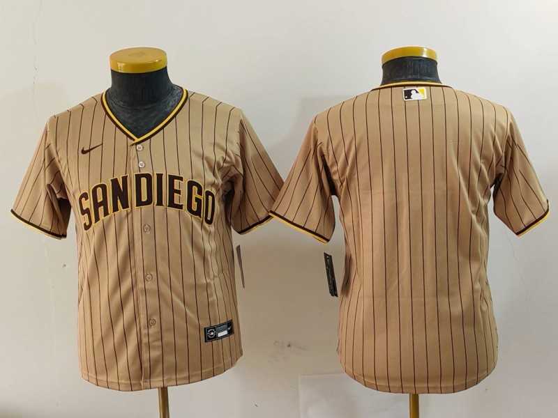 Youth San Diego Padres Blank Tan 2023 Cool Base Stitched Jersey->buffalo bills->NFL Jersey